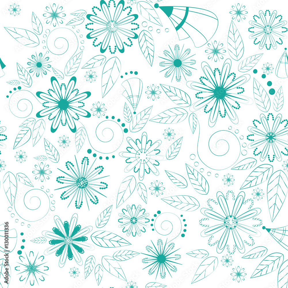 Seamless abstract hand-drawn floral pattern. Gorgeous seamless Seamless abstract hand-drawn floral pattern. Gorgeous seamless