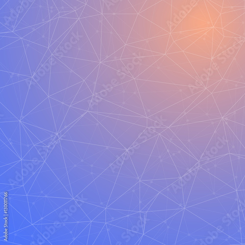 Illustration of Vector Wireframe Technology Background. Chemistry Molecule Connections. Network Connections Science Template