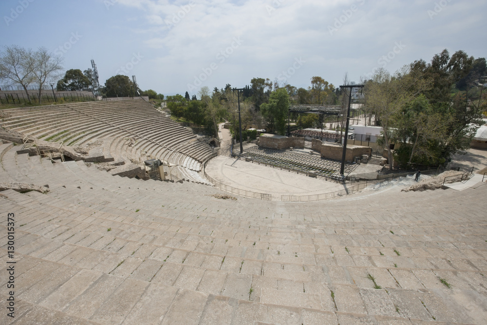 High angle view of roman amphitheater, Tunis, Tunisia High angle view of roman amphitheater, Tunis, Tunisia