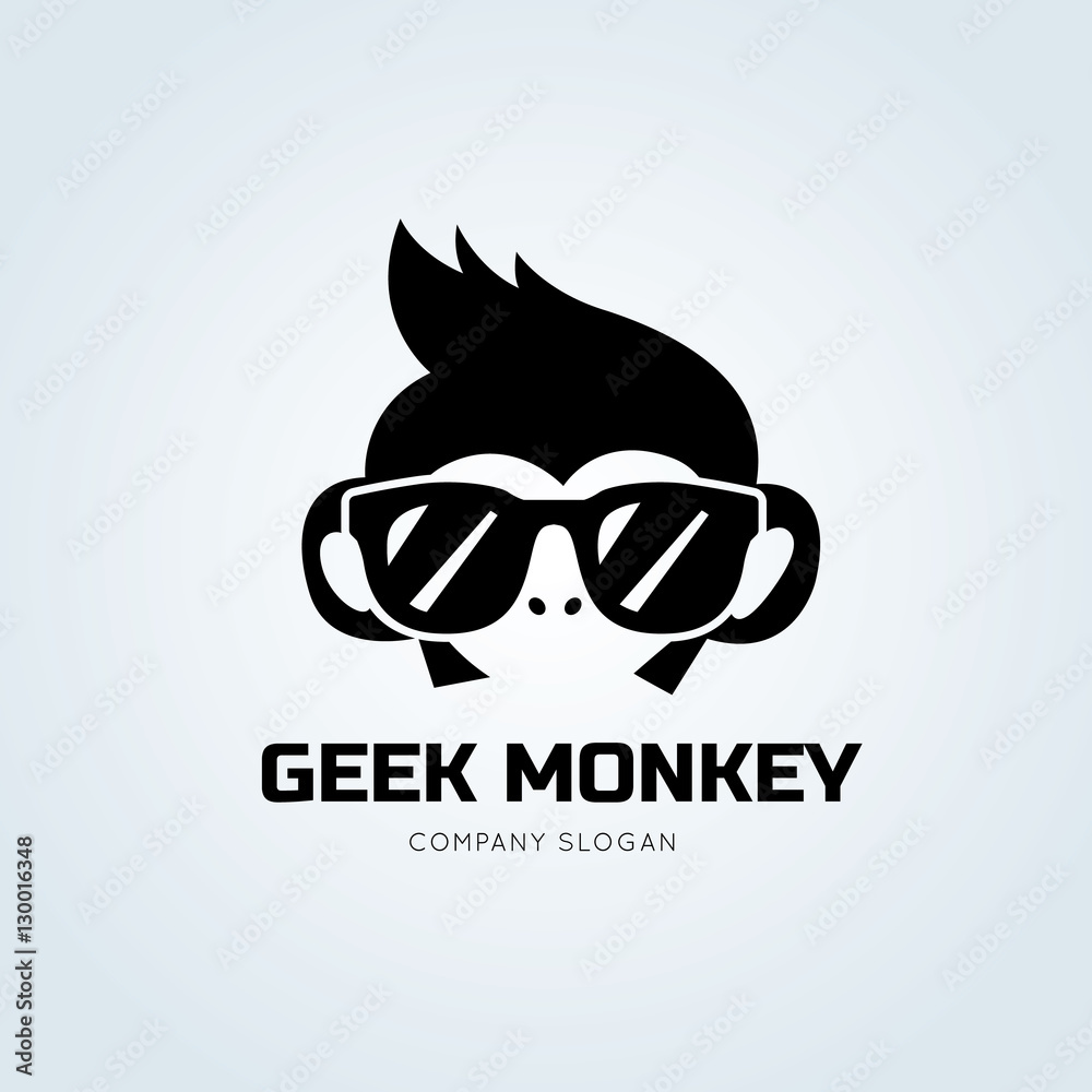 Naklejka premium Monkey Logo Template.