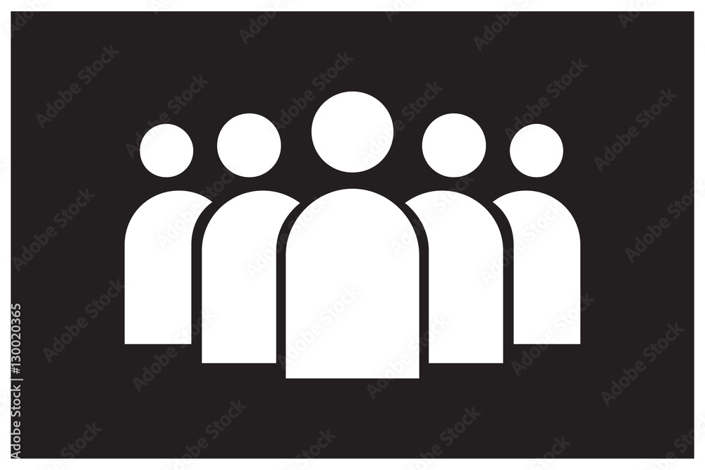 Group Of People Icon Black And White
