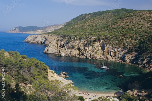 Cala Serra on the northern coast, near Portinatx, Ibiza, Balearic Islands, Spain photo