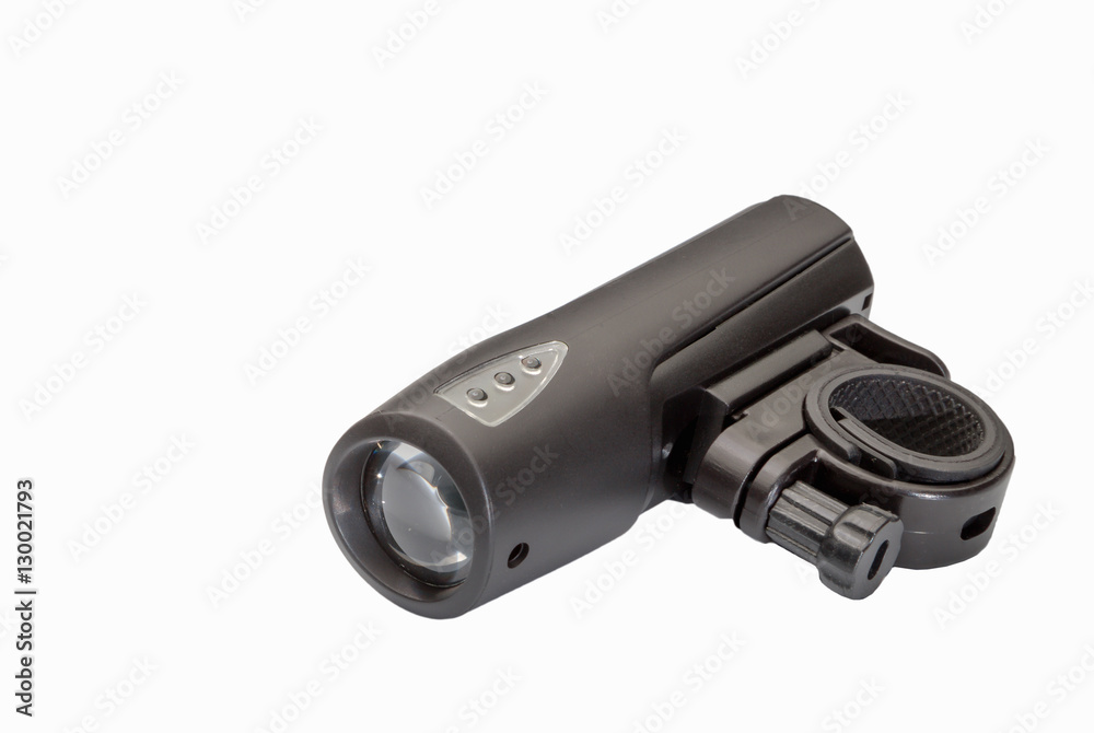 Safety light for the bicycle isolated Safety light for the bicycle isolated