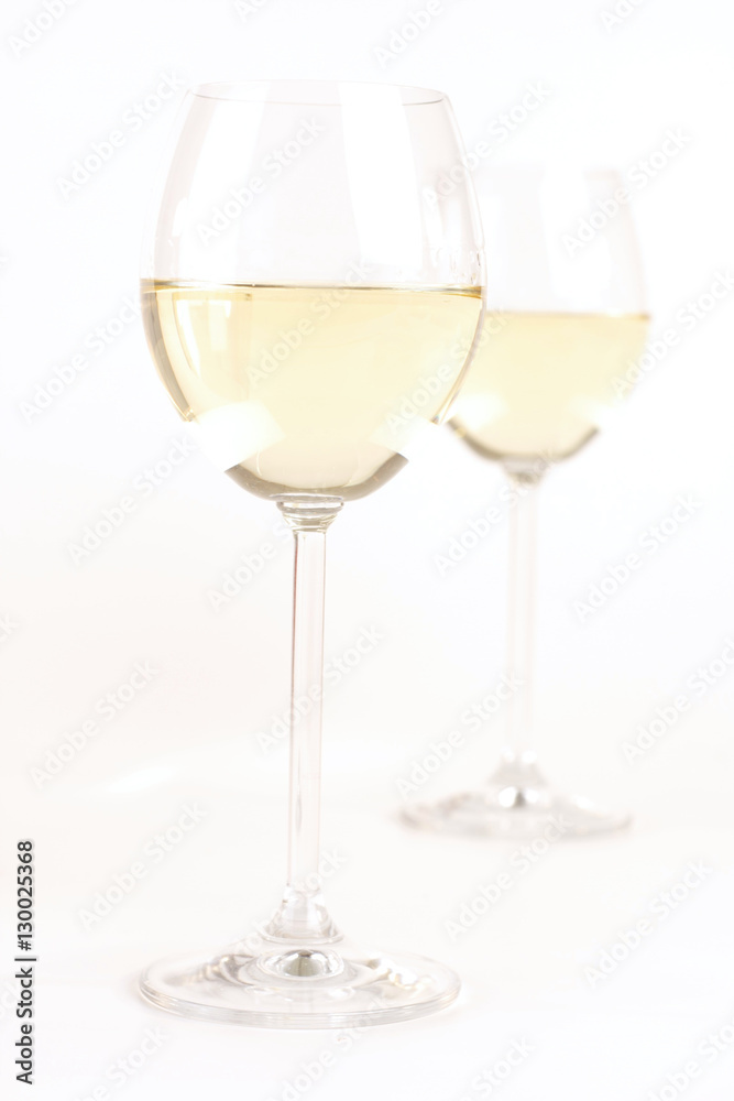 Glass of white wine - studio shot