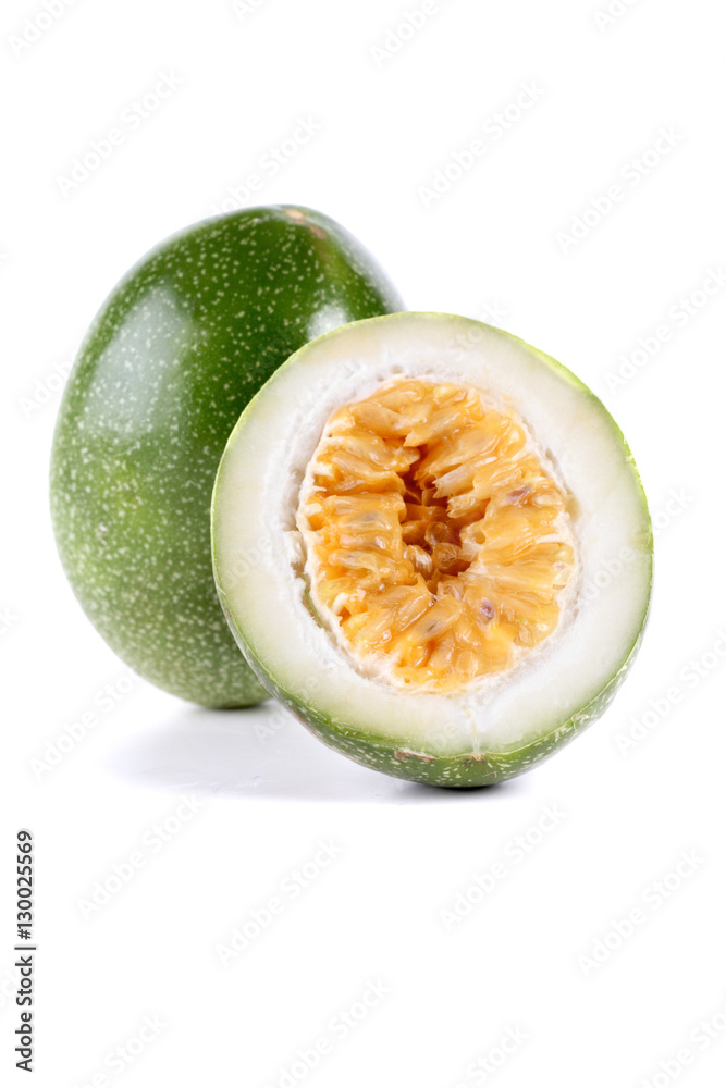 Studio shot of Maracuya on white background Studio shot of Maracuya on white background