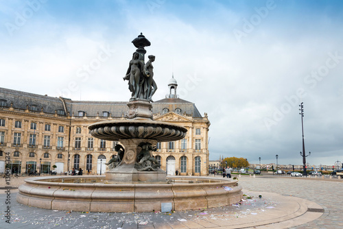 BORDEAUX, FRANCE - November 26, 2015 Street view of old town in
