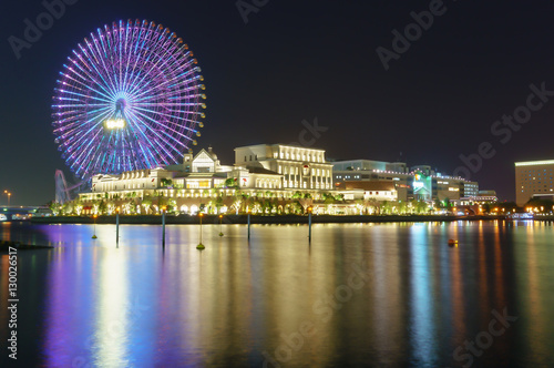 横浜、みなとみらい地区の夜景
