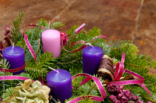 Christmas wreath advent wreath with copy space