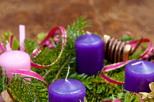 Christmas wreath advent wreath with copy space