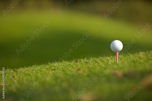 Golf ball on tee