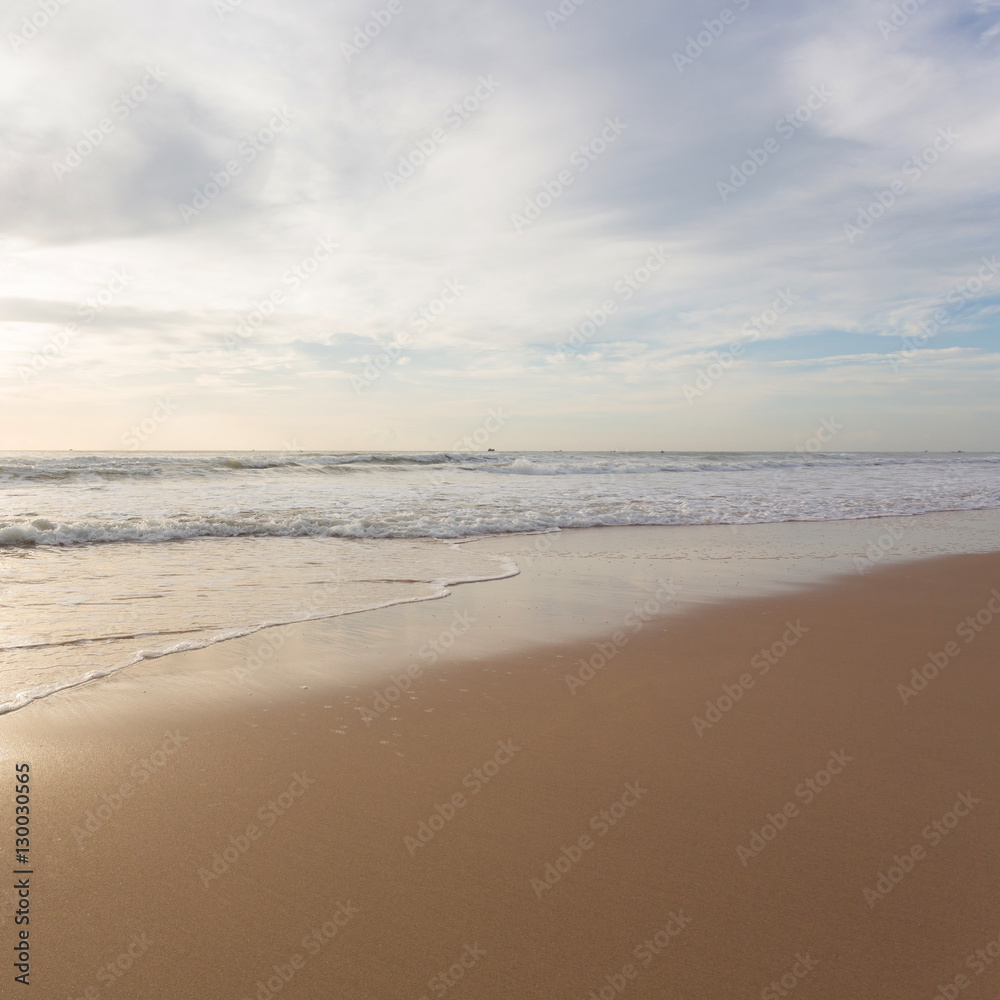 beautiful landscape summer sea with clean sand beach