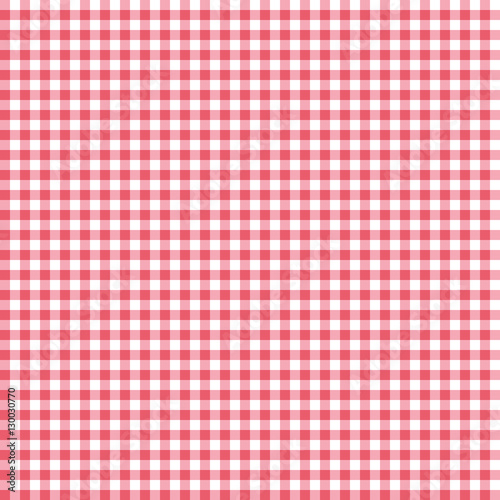 Red seamless gingham pattern. Vector illustration.