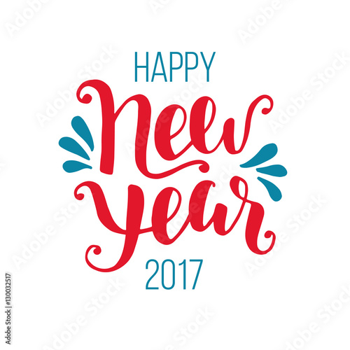 Happy New Year 2017 greeting card