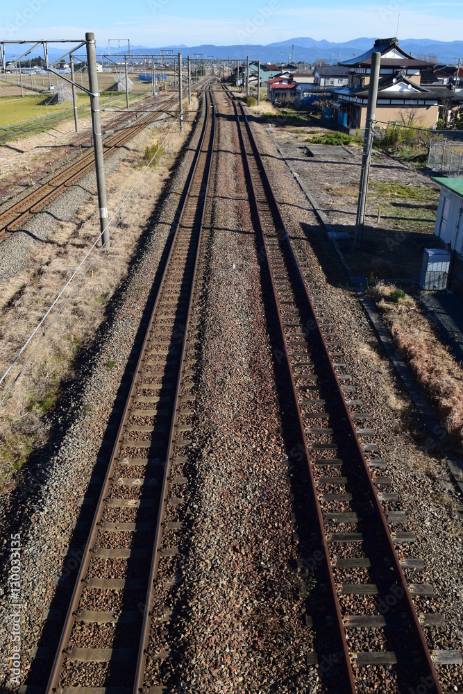 Fototapeta premium 羽越本線の線路