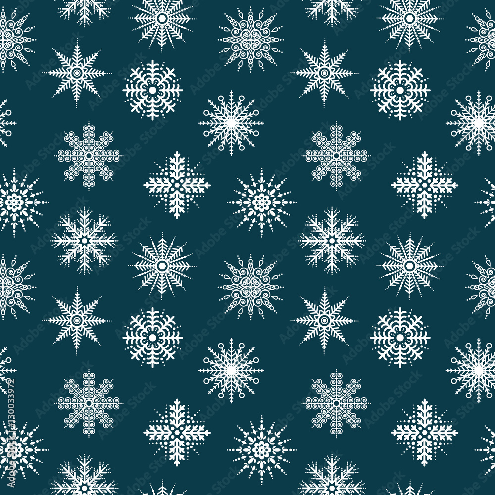 Seamless pattern snowflakes on blue background. Merry christmas, happy new year, xmas Seamless pattern snowflakes on blue background. Merry christmas, happy new year, xmas