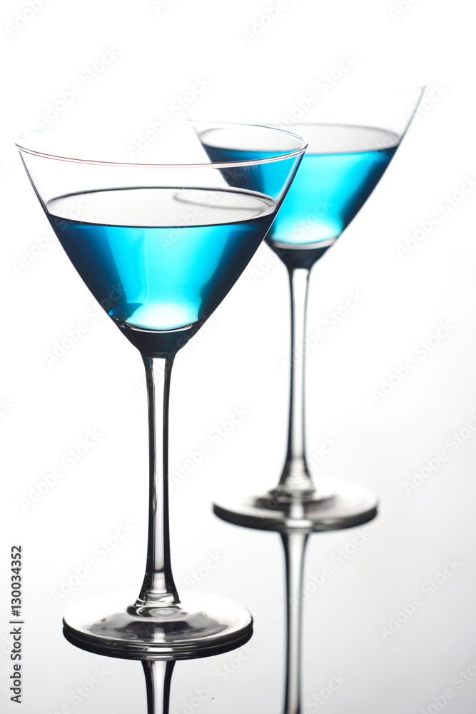 Close up of drinks in martini glasses Close up of drinks in martini glasses