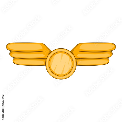 Aviation emblem icon. Cartoon illustration of aviation emblem vector icon for web