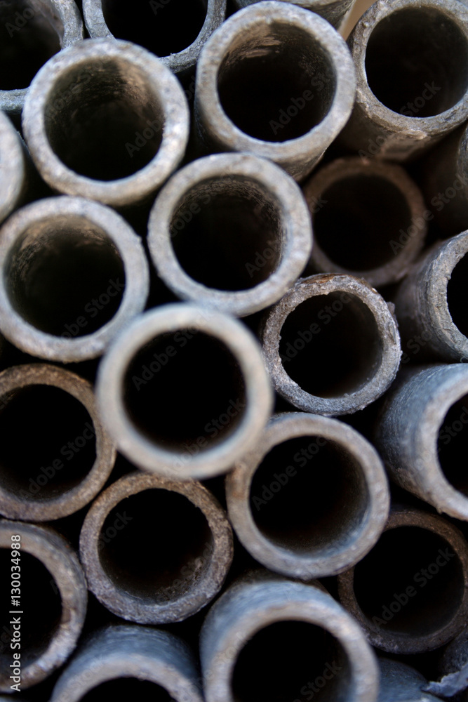 Metal pipe - close-up Metal pipe - close-up