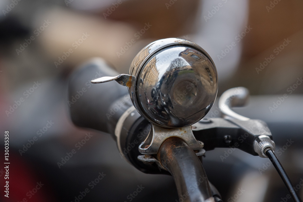 old bicycle bell in cambridge great britain Stock Photo Adobe Stock