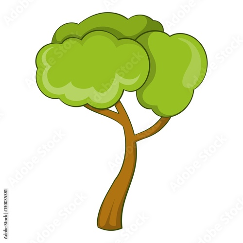 Deciduous tree icon. Cartoon illustration of deciduous tree vector icon for web