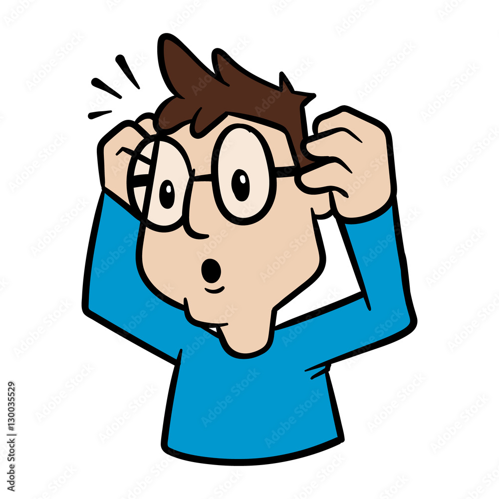 Cartoon Shocked Person Vector Illustration Cartoon Shocked Person Vector Illustration