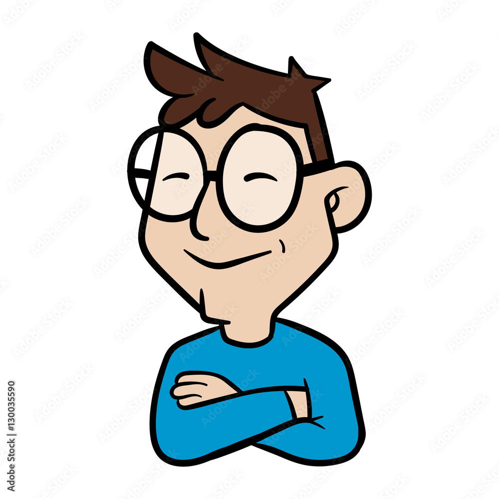 Cartoon Smiling Person Vector Illustration