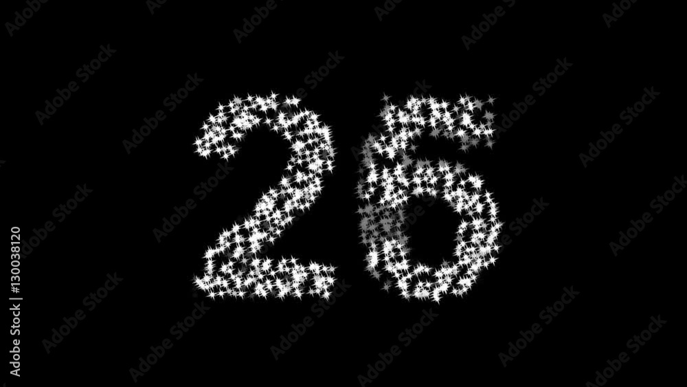 New Year countdown star digits New Year countdown star digits