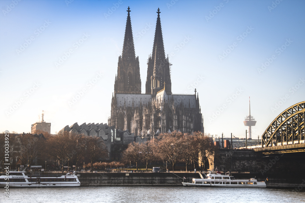 View over Cologne in Germany with the famous bridge over the Rhine river
View over Cologne in Germany with the famous bridge over the Rhine river