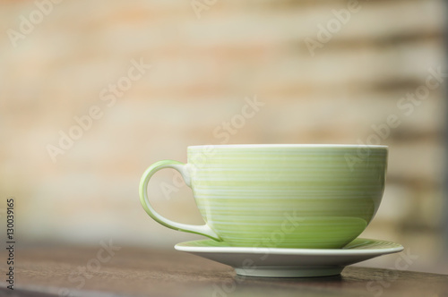 Green tea cup.