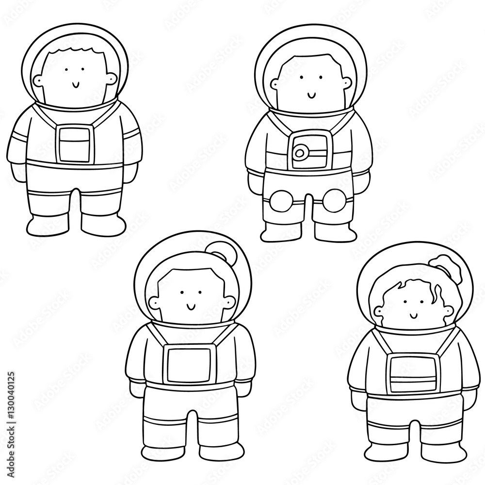 vector set of astronaut vector set of astronaut