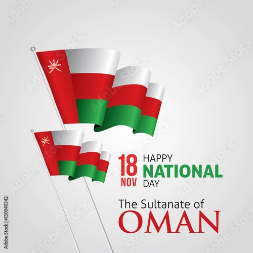 Oman National Day. Vector Illustration Celebration of "The Sultanate of Oman Happy National Day! November 18th"