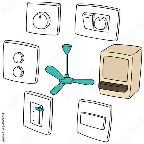 vector set of fan switch