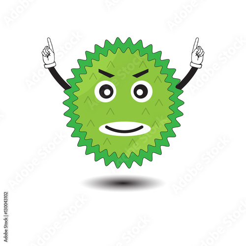 durian cartoon character design fruit,vector Illustration EPS10