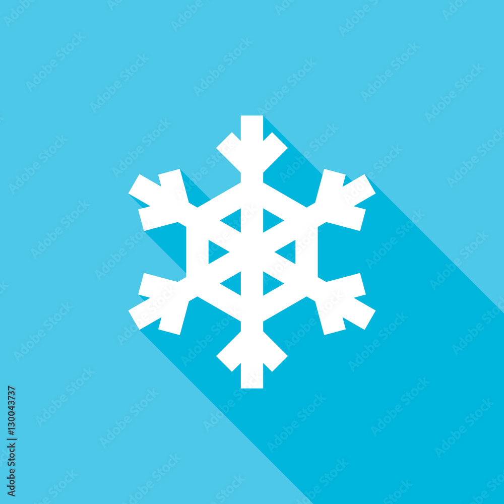 Snowflake Flat Long Shadow Icon Snowflake Flat Long Shadow Icon