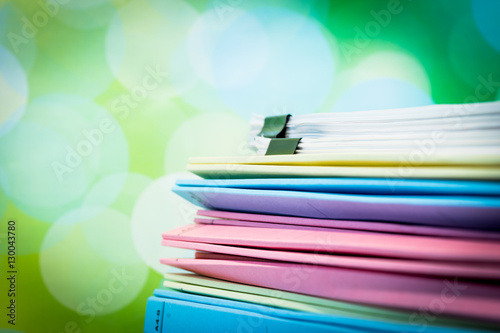 File Folder Against Green Background