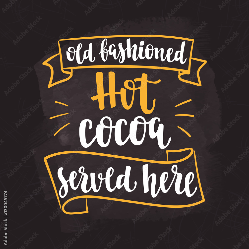 Obraz premium Christmas Warming beverage quote.