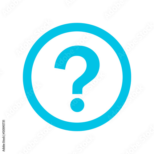 Question mark icon outline vector