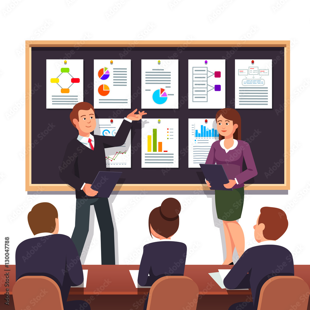 Entrepreneurs presenting start up business plan Entrepreneurs presenting start up business plan
