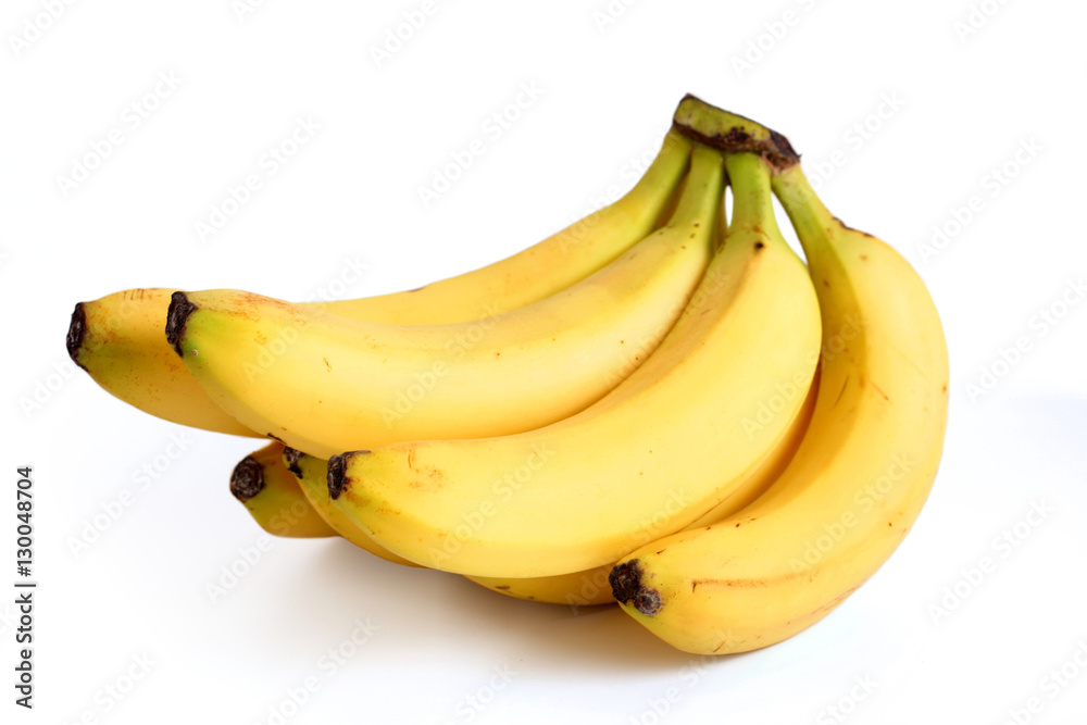 Bananas on white background