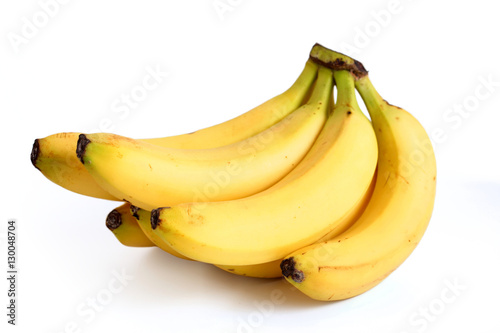 Bananas on white background