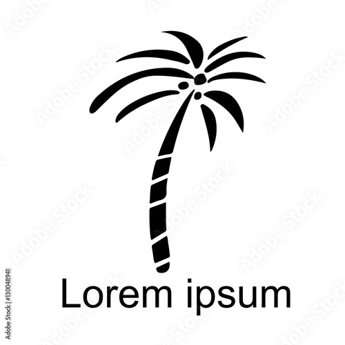 Coconut palm tree icon