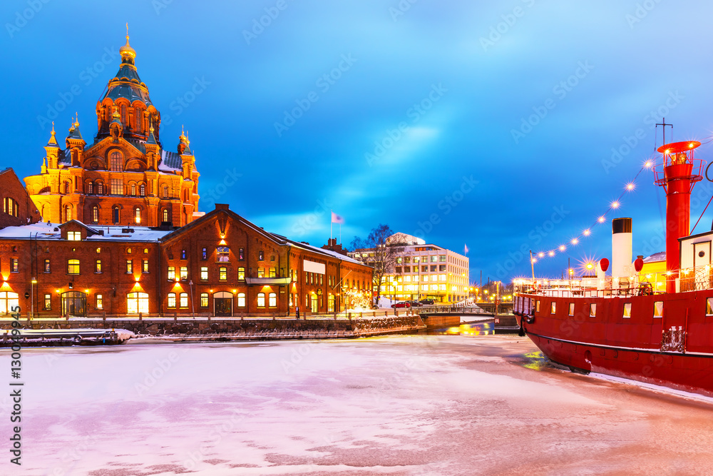 Fototapeta premium Winter in Helsinki, Finland