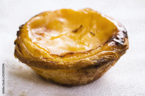 sweet break portuguese dessert pastel del nata close up macro