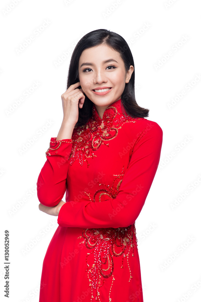 Portrait of a beautiful Asian woman on traditional festival cost Portrait of a beautiful Asian woman on traditional festival cost