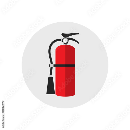 Fire extinguisher icon cartoon style. Single silhouette fire equipment icon. Vector illustration. Flat style.