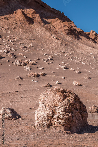 rock of Moon Valley in Atacama Desert, Chile