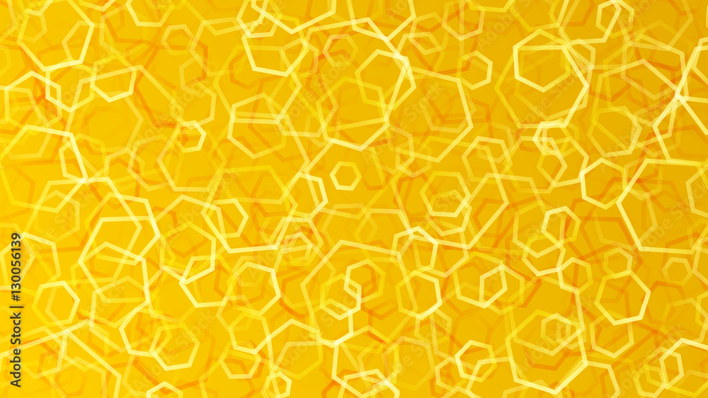 Yellow abstract background of small hexagons Yellow abstract background of small hexagons
