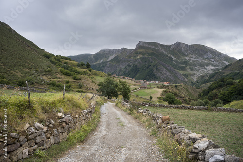 Fototapeta Naklejka Na Ścianę i Meble -  Views of La Peral, in Somiedo Nature Reserve. It is located in the central area of the Cantabrian Mountains in the Principality of Asturias in northern Spain
