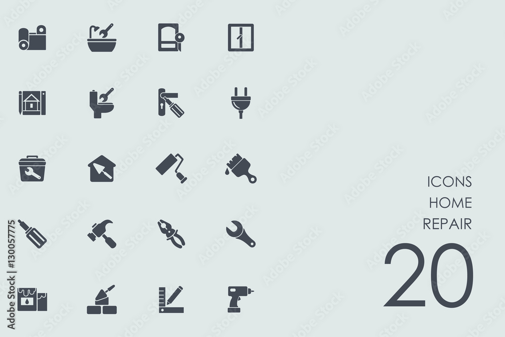 Set of home repair icons