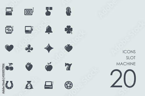Set of slot machine icons